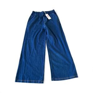 FireSwan Wide Leg Jeans Mid Rise Elastic Waist Stretchy Baggy Loose Denim Pants